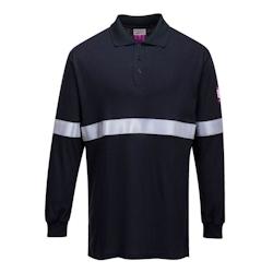 Portwest - Polo à manches longues antistatique avec bandes réfléchissantes Bleu Marine Taille 2XL - XXL 5036108280506_0