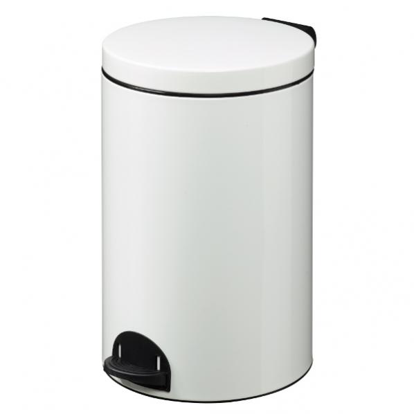 Poubelle métal à pédale - 20 litres Blanc - Norme JIS Z 2801 - 6 coloris disponibles_0
