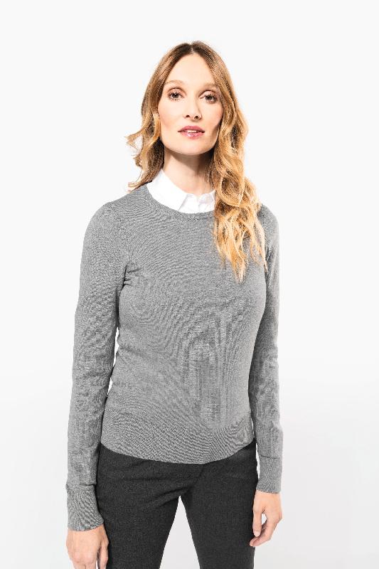 Pull Supima col rond femme - 100% coton peigné - Réf : PK901 - Kariban Premium_0