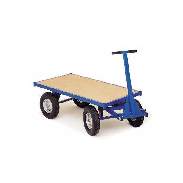 Remorque à main industrielle - Charge 800 kg - Roues pneumatiques - Dimensions variées_0