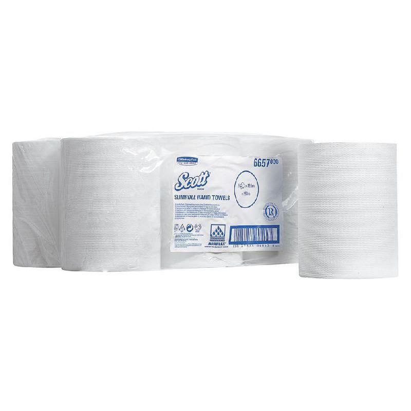 SCOTT® ESSUIE-MAINS ROULEAUX SCOTT - 165 M - CARTON DE 6 ROULEAUX