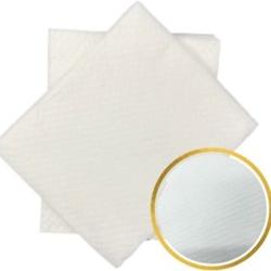 Serviettes de snacking / serviette de table  1 pli pure ouate gaufré -  couleur blanc - 30  x 30 cm - x  800 - DSTOCK60 - 03701431311716_0