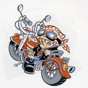 T-shirt enfant garçon moto - col rond - motif personnalisable - textile BC de qualité_0
