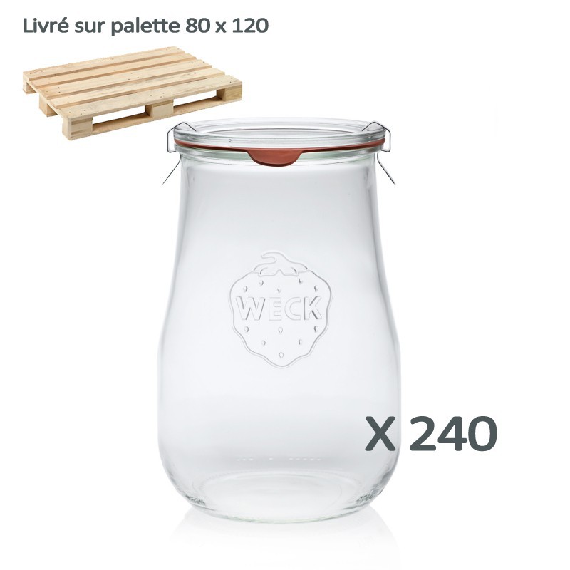1 palette de 240 bocaux weck® corolle® 1750 ml ø 100 + couvercle et joint (palette)_0