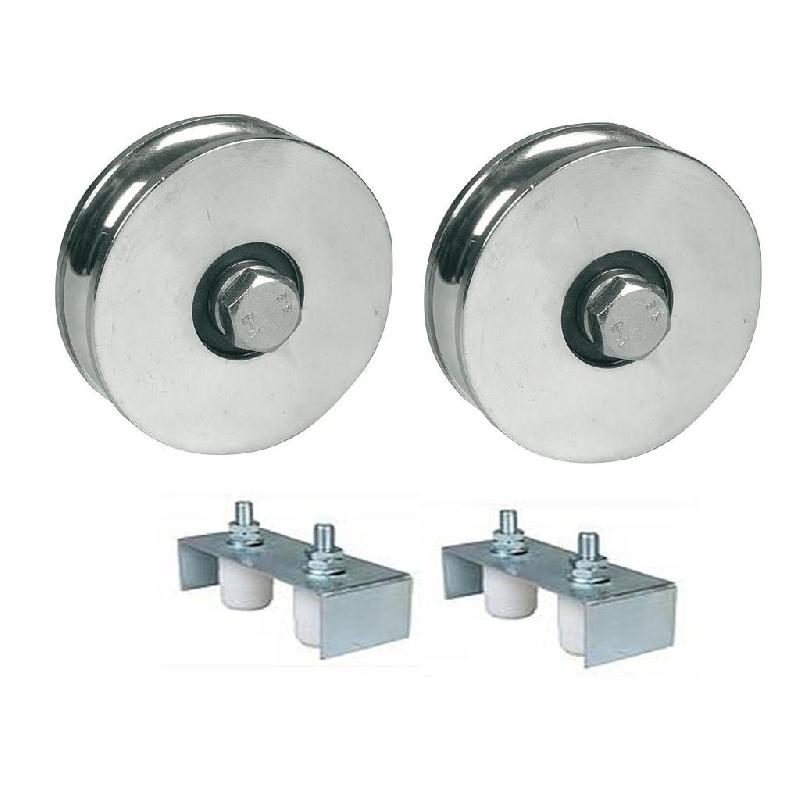 Roue 125mm R-groove avec 2 BB  30x40 Gate guides in bracket x2_0