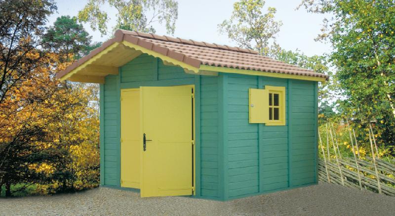 Abri de jardin en béton aspect bois - couverture tuiles - préfabriqué et personnalisable_0