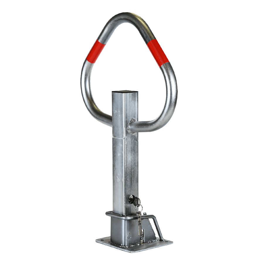 Arceau de parking robuste et pliable SPM9 GAMME PRO - Acier galvanisé avec bandes réfléchissantes pour copropriété, centre commercial, hôtel, stade ou gare_1