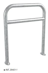 Arceau Vélos Renforcé - Tube acier Ø 50 mm - Longueur 700 mm - Hauteur hors sol 850 mm - Peinture Galva/Peint/Galva - Scellement sur platines/direct_0