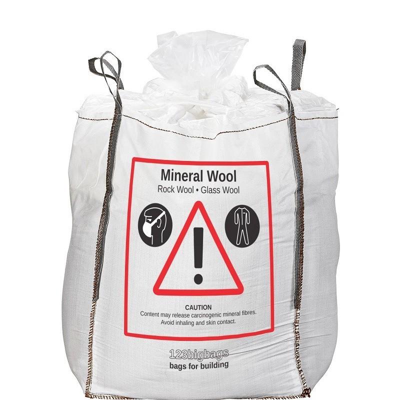 Big bag pour laine minérale 1m3 - Fond plat, jupe de fermeture et capacité 150kg_0