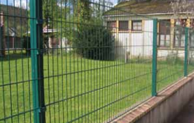 Clôture grillagée double fils Ø 6/5/6 vert - Panneaux sans pli_0