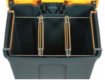 Collecteur à pédale 90L avec porte-sac double pour tri sélectif - Coloris au choix - Mécanisme robuste et silencieux_0