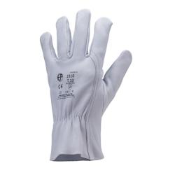 Coverguard - Gants manutention blanc en cuir tout fleur d'agneau EUROSTRONG 2310 (Pack de 10) Blanc Taille 8 - 3435241023087_0