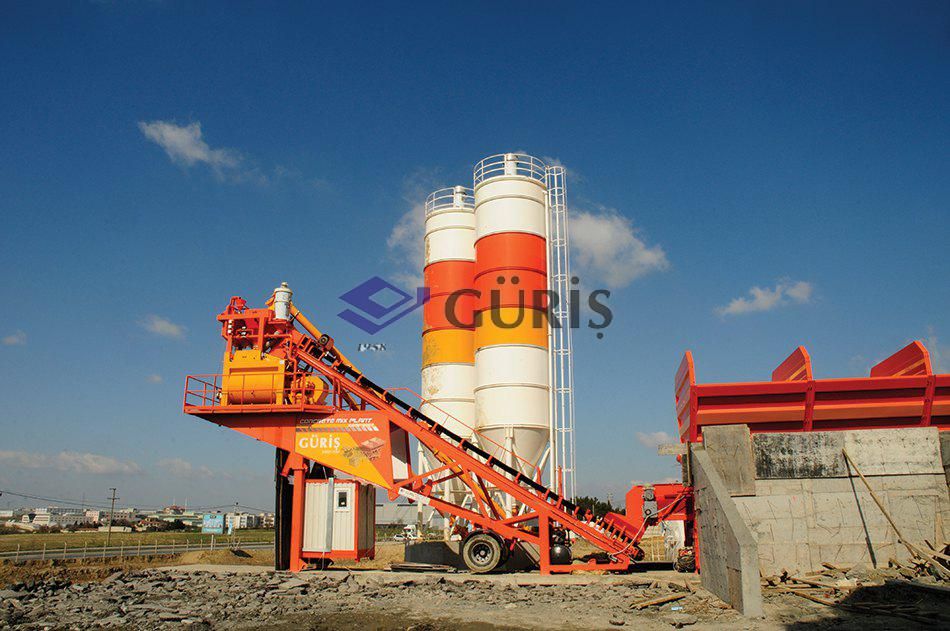 Centrale à béton mobile GMP 100 CT - Guris - capacité 100 m3/h - mélangeur twin shaft_0