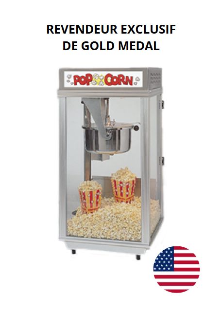 Machine à pop corn professionnelle 14 oz (396 grammes) gold medal modèle pro pop_0