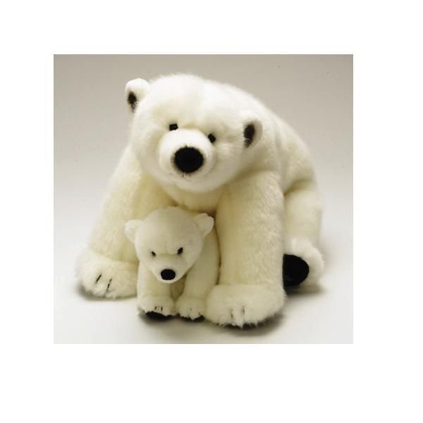 NATIONAL GEOGRAPHIC PELUCHE OURS POLAIRE AVEC BÉBÉ DOUDOUS & PELUCHES