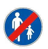 Panneau d'obligation Fin de chemin pour piéton - B41_0