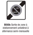 Panneau relatif au zone type b50b_0