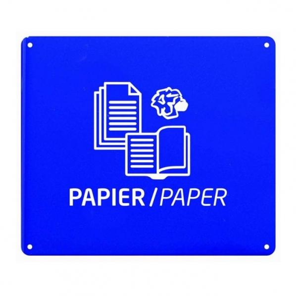 Plaque signalétique pour support sac TUBAG PAPIER / Bleu_0