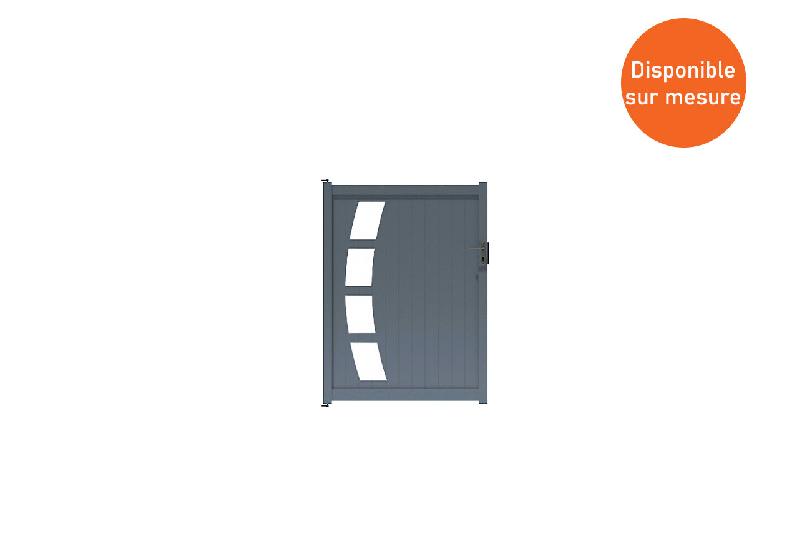 Portillon plein finition aluminium - 1000 / 1900_0