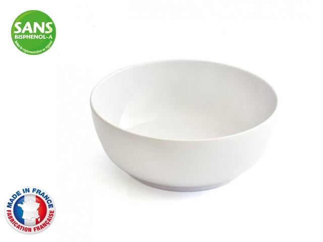 SALADIER MELAMINE 350 CL DIAM 28 CM BLANC