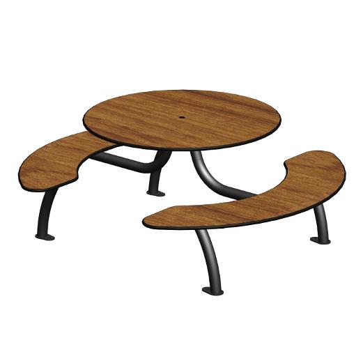 Table de pique nique 6 personnes avec bancs attachés - TA 173_0
