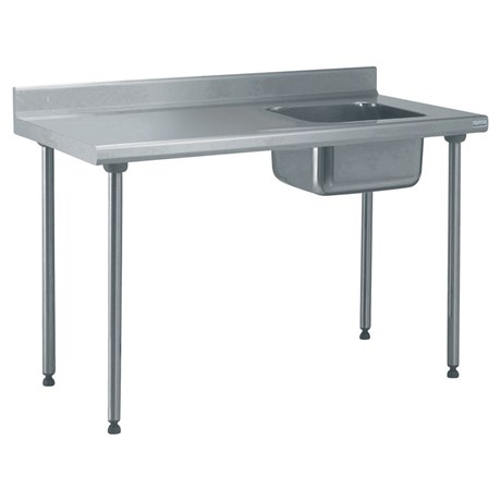 TABLE INOX DU CHEF ADOSSÉE LONGUEUR 2000