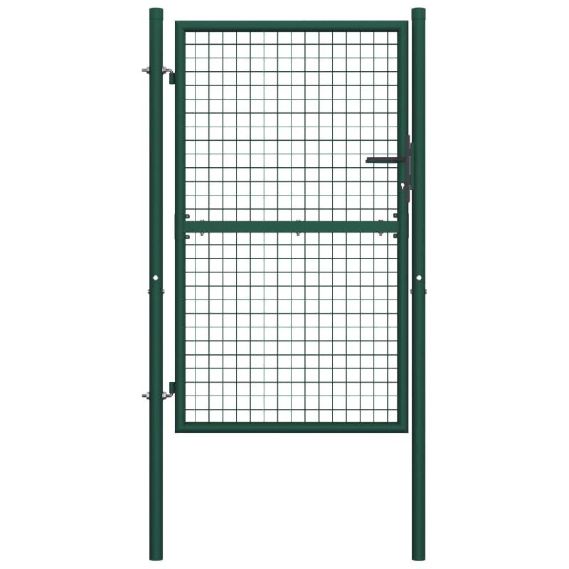 Vidaxl portail de clôture acier 100x200 cm vert 145736_0