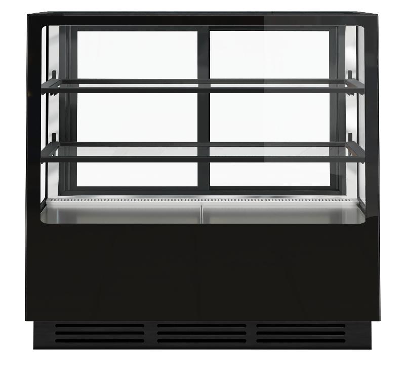 Vitrine réfrigérée de présentation avec service-arrière (l150 x p73 cm) avec éclairage led et 2 étagères_0