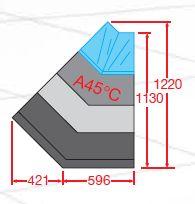 VITRINE RÉFRIGÉRÉE SANDWICHERIE/BOUCHERIE/TRAITEUR ANGLE OUVERT 45° (UV3000AA45CG)_0