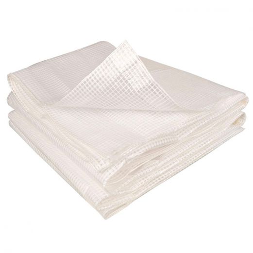 14295 - Bâche de rechange pour serre 24m² blanche 4 saisons - 140 gr/m², anti-UV avec 8 fenêtres moustiquaires_0