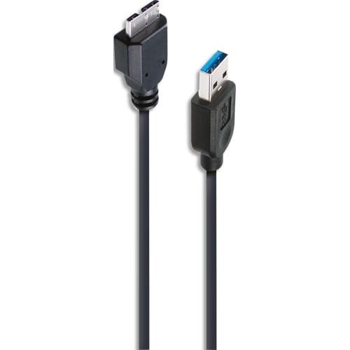 APM câble USB-A / Micro USB-B 3.0 - USB 3.0, mâle / mâle, noir, 1,8 m - Transfert jusqu'à 5 Gb/s_0