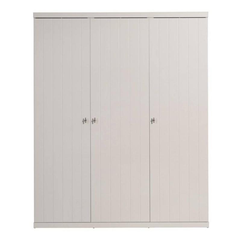 Armoire 3 portes Robin 204 cm blanc - Paris Prix - Enfant - Panneaux de particules_0