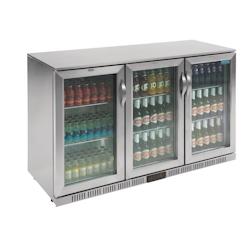 Arrière-Bar 3 Portes Vitrées 330L Inox 2-8°C – Polar Série G - porcelaine FBGL009_0