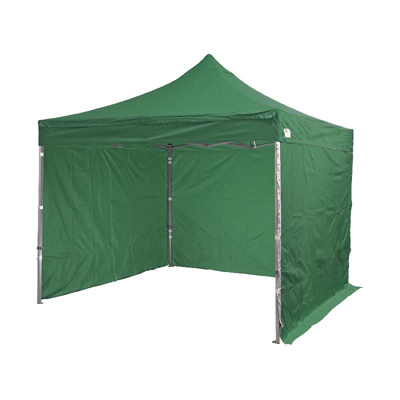 Barnum pliant semi-pro30 Parafor - 3x3m avec 3 côtés vert foncé, armature en acier thermolaqué_0
