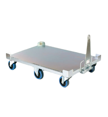 Base roulante tractable de format palette idéale pour le transport des caisses ou cartons - Vitesse de traction : 6 km/h_0