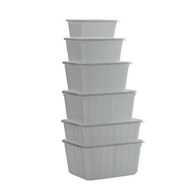 Boîte à couvercle indépendant Cartybox® 119 x 103 x 54 - polypropylène translucide - congélateur et micro-ondes_0