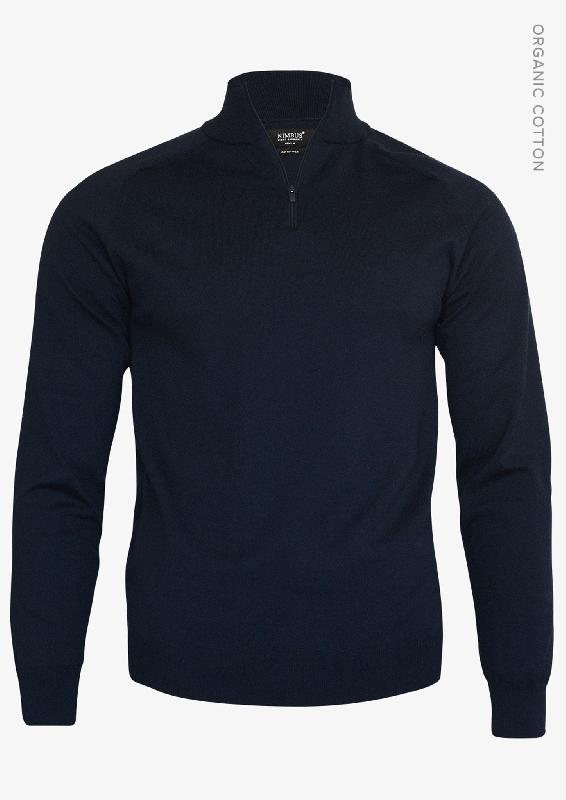 Pull Élégant 1/4-Zip - Brighton 1/4-Zip Homme - Bleu marine - Nimbus_0