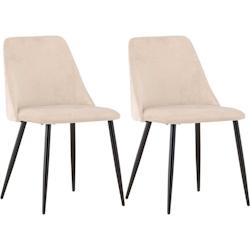 Chaise en tissus pieds en acier Night Venture Home - beige 3700866378165_0