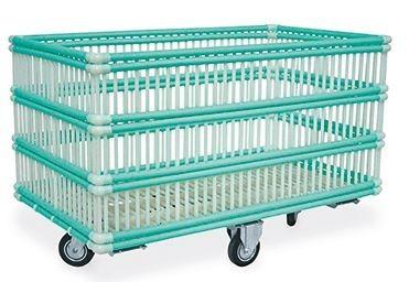 Chariot à linge MET-15500 - Structure en polypropylène avec roues acier galvanisé - Plusieurs modèles disponibles_0