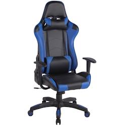 CLP Fauteuil de bureau Miracle V2 Similicuir Noir / Bleu - bleu polyester 1923562101_0