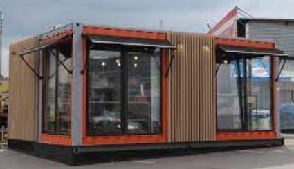 Container snack bar restaurant ISK 30 pieds type 2 - 2 containers maritimes certifiés type A, 20 pieds HC modifiés_0