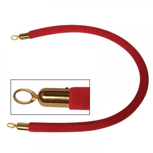 CORDE 1,5 M POUR BARRIÈRE BOLERO - ROUGE ET LAITON