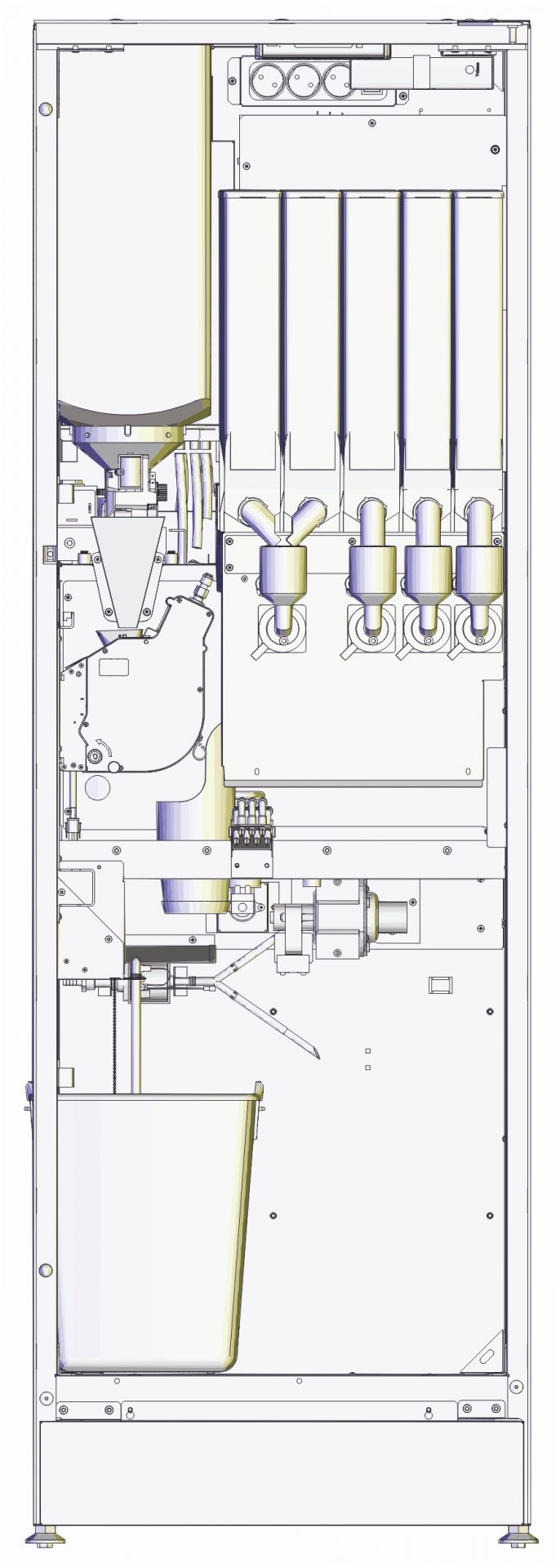 Distributeur automatique de café, design moderne avec rétro-éclairage led des touches et labels - rosso bean_1