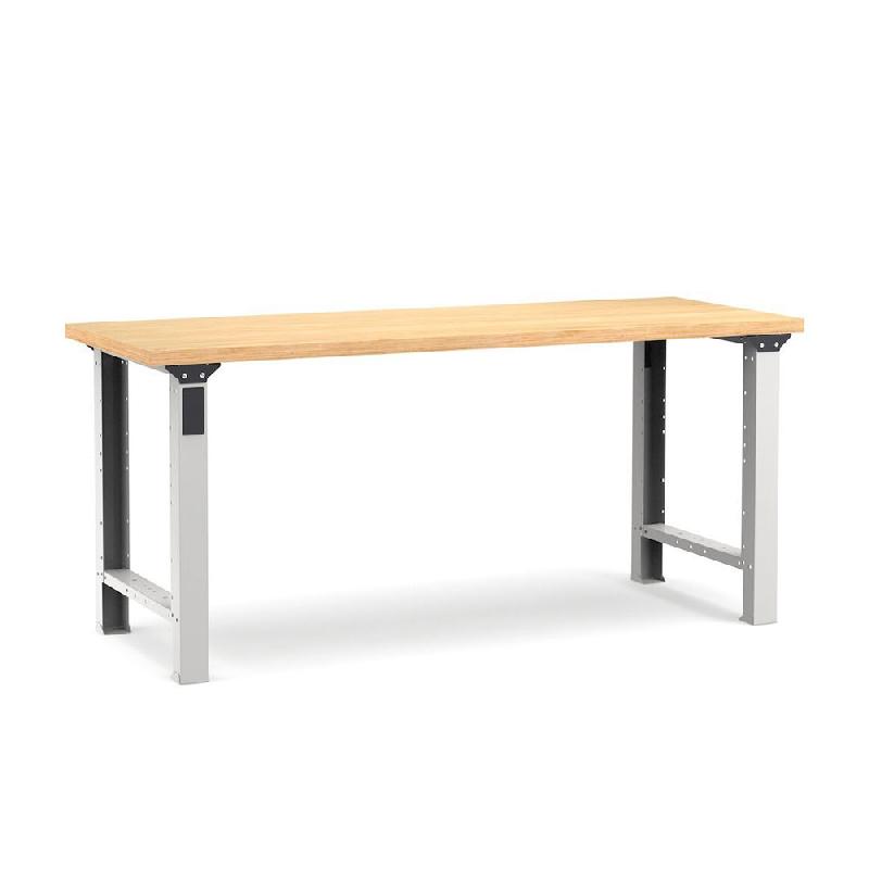 Établi plateau bois L.2000 mm et pieds en métal NOVALP_0