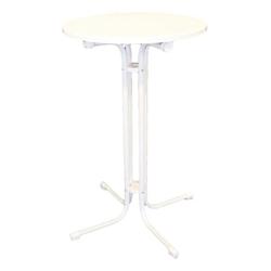 Monaco table haute ronde en métal blanc 70cm - H850_0