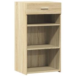 Buffet bahut HELLOSHOP26 - commode armoire meuble de rangement en bois d'ingénierie - cuisine, salon, séjour - 50 x 42,5 x 93 cm - couleur chêne sonoma_0