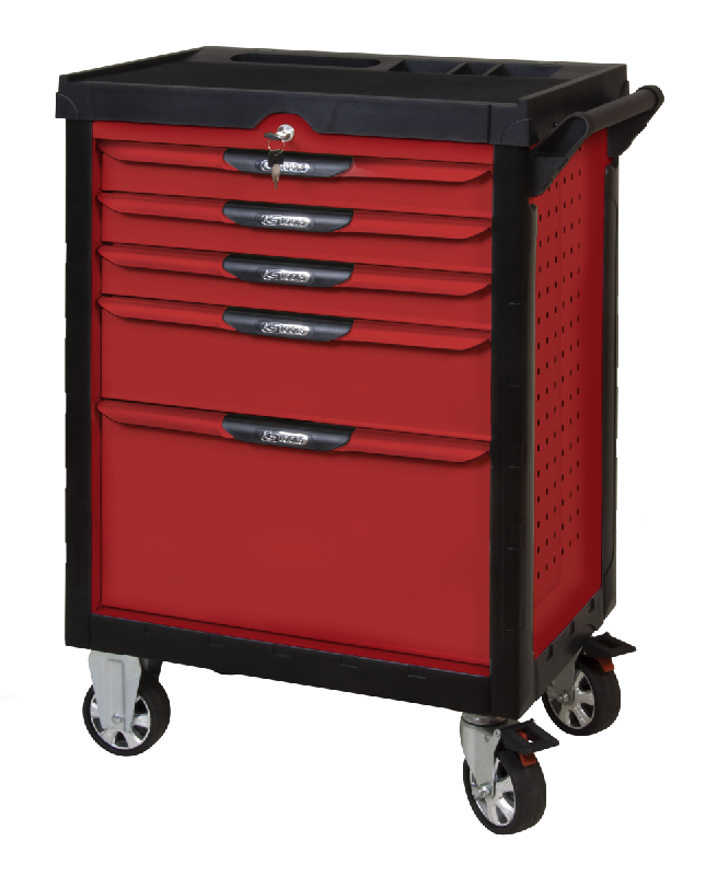 KSTOOLS - SERVANTE PEARL LINE ROUGE, 5 TIROIRS - 809.0005_0