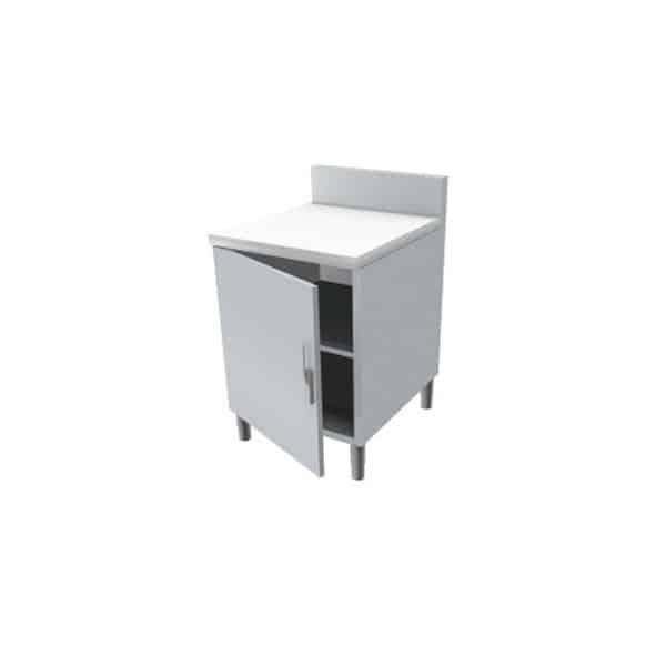 Meuble arrière pour service traditionnel dessus en polyéthylène 2 portes battantes P 700 mm (Longueur, mm: 800)_0