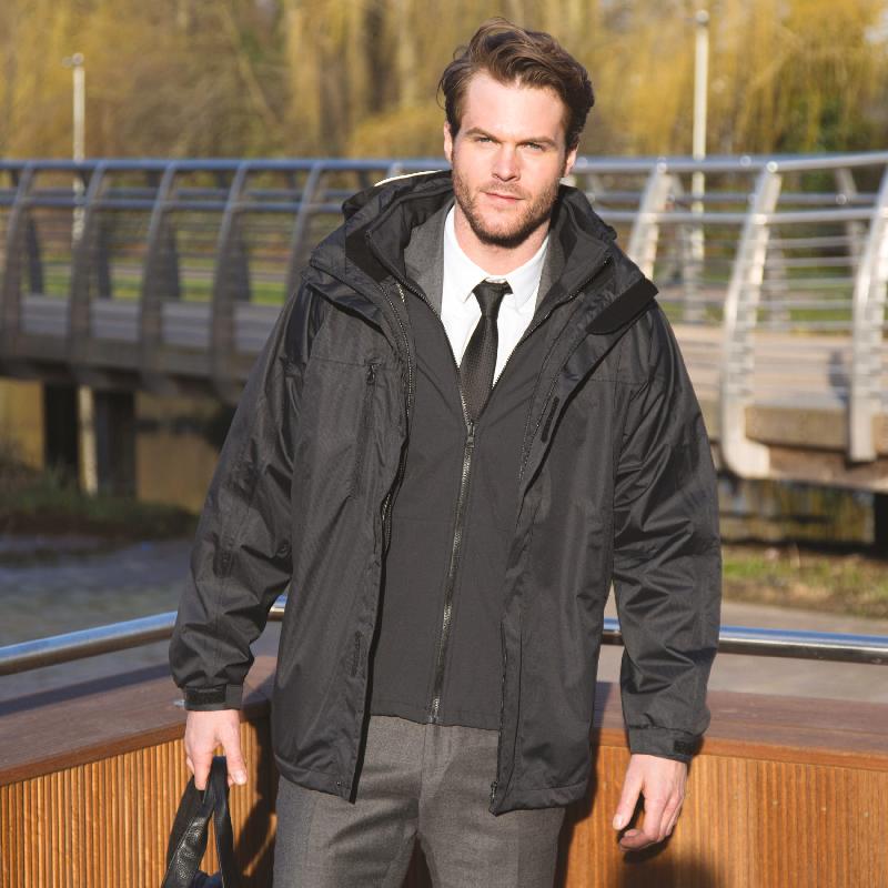 Parka 3 en 1 avec intérieur Softshell - Réf : R400M - Coupe-vent, imperméable et respirante_0