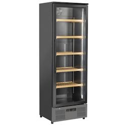 Présentoir réfrigéré pour vin 295 litres. 90 bouteilles - 600x560x1800 mm - 240 W 230/1V - 15EV4605 Eurast - noir multi-matériau 15EV4605_0